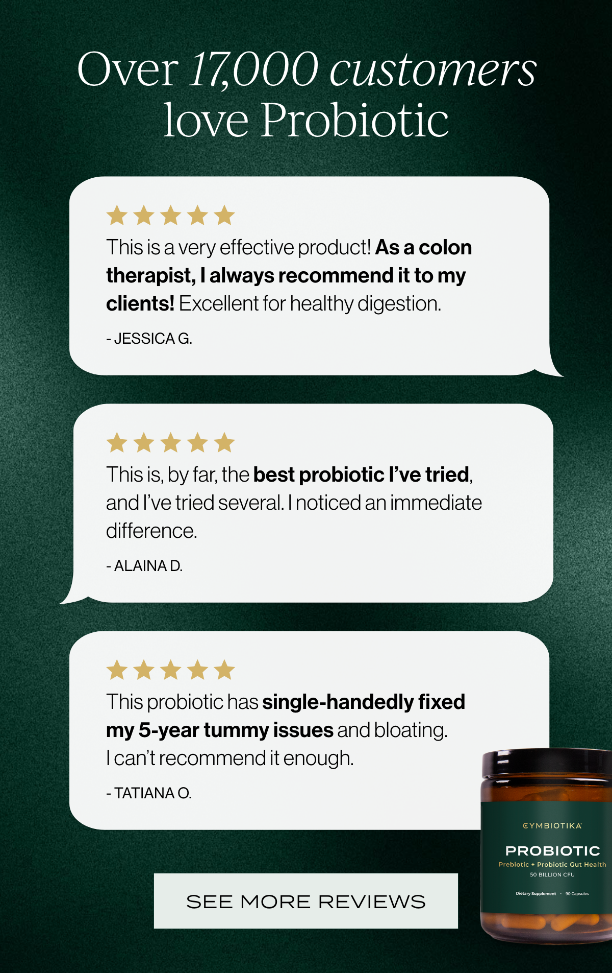 Over 17,000 customers love probiotic