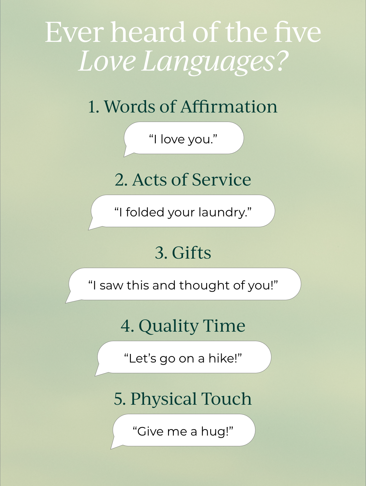Ever heard of the five love languages?