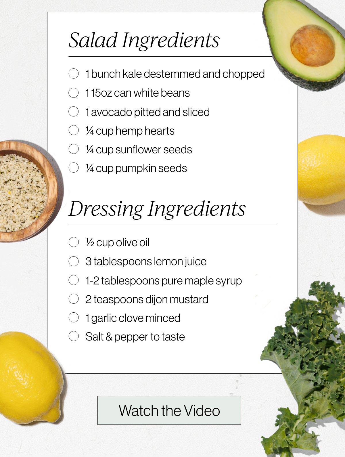 Salad Ingredients