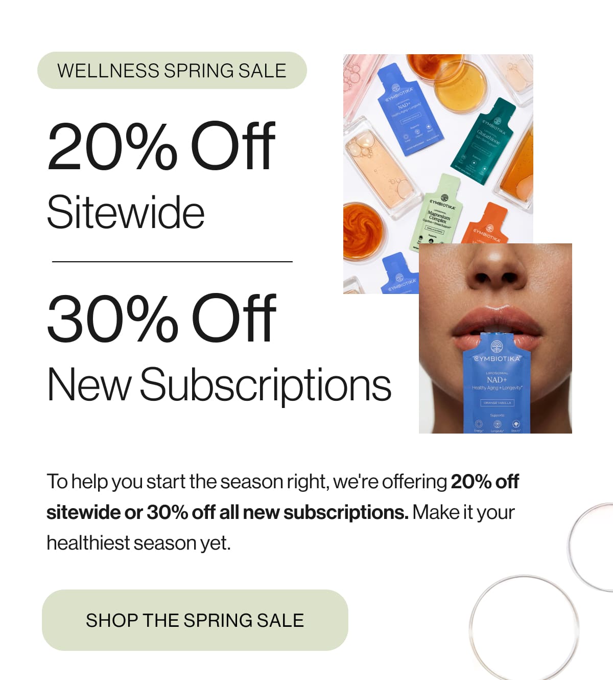 Wellness Spring Sale: 20% Off Sitewide