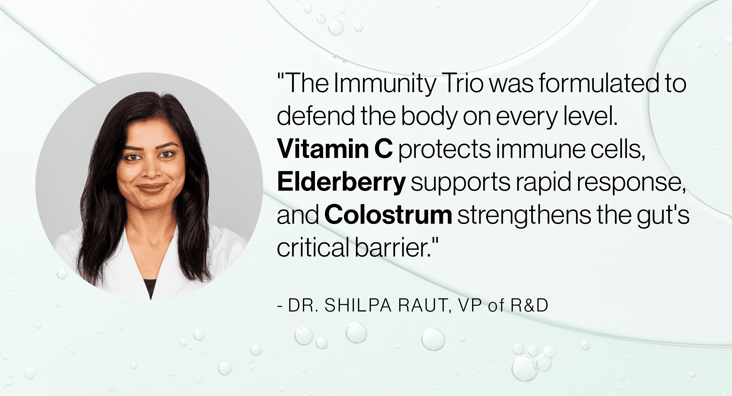 Quote from Dr. Shilpa Raut, VP of R&D