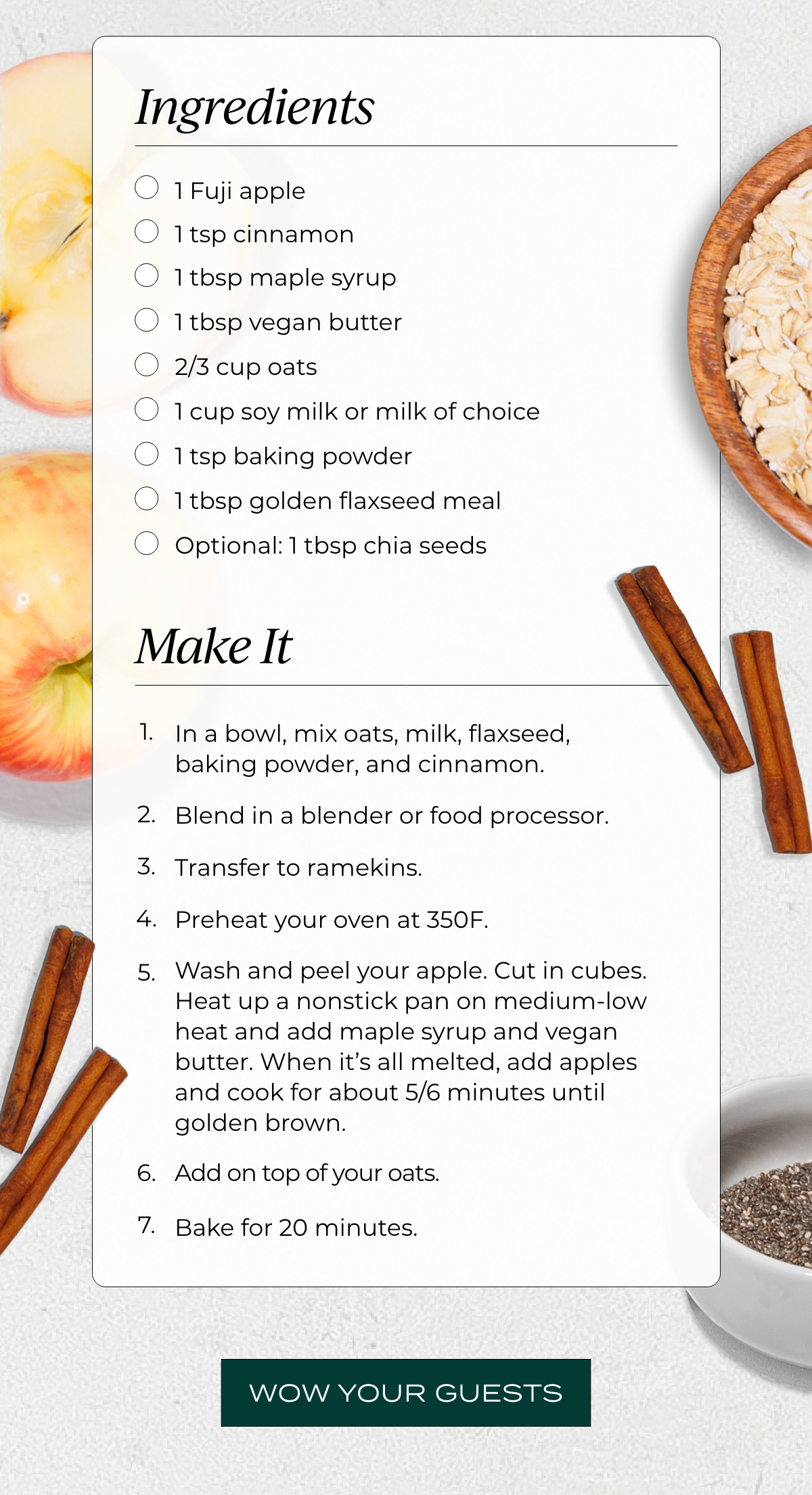 Ingredients to make it!