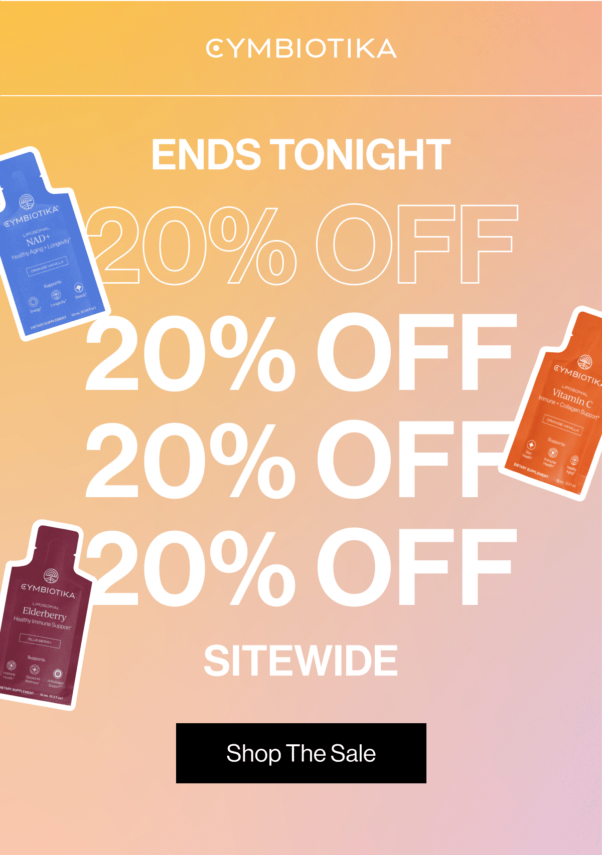20% OFF sitewide ends tonight