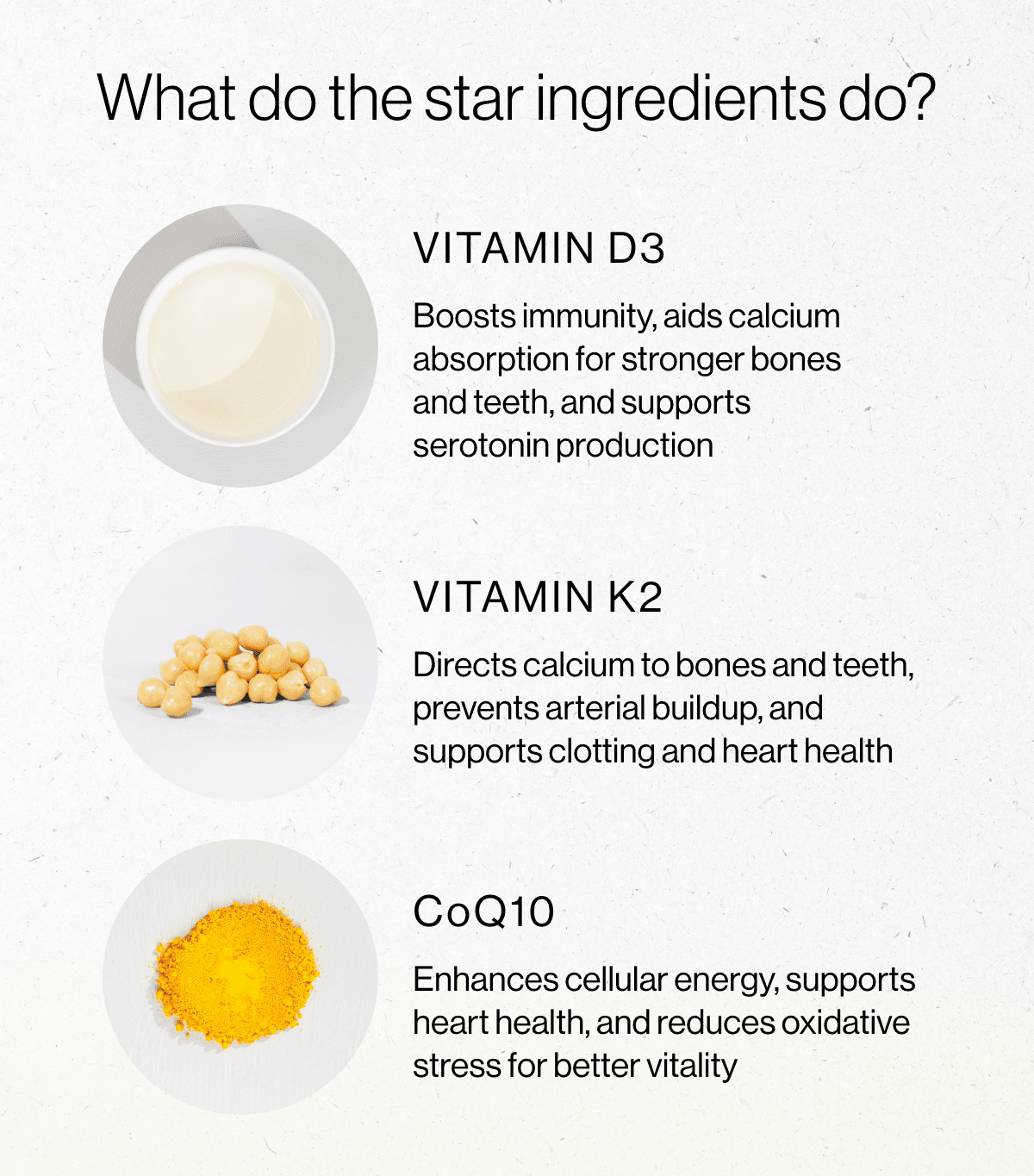 What do the star ingredients do?