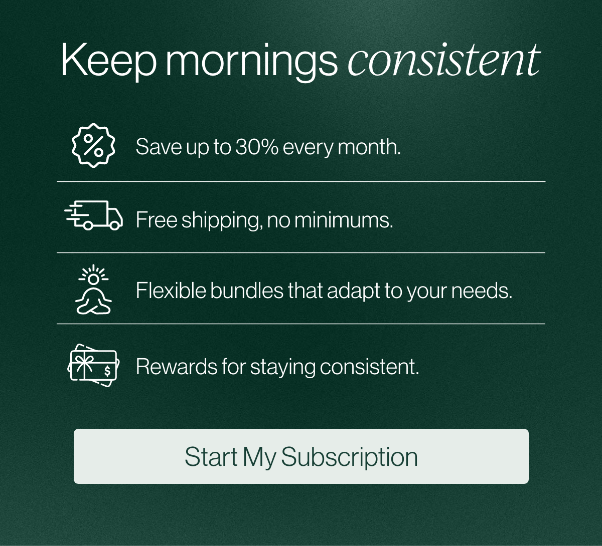 Keep mornings consistent