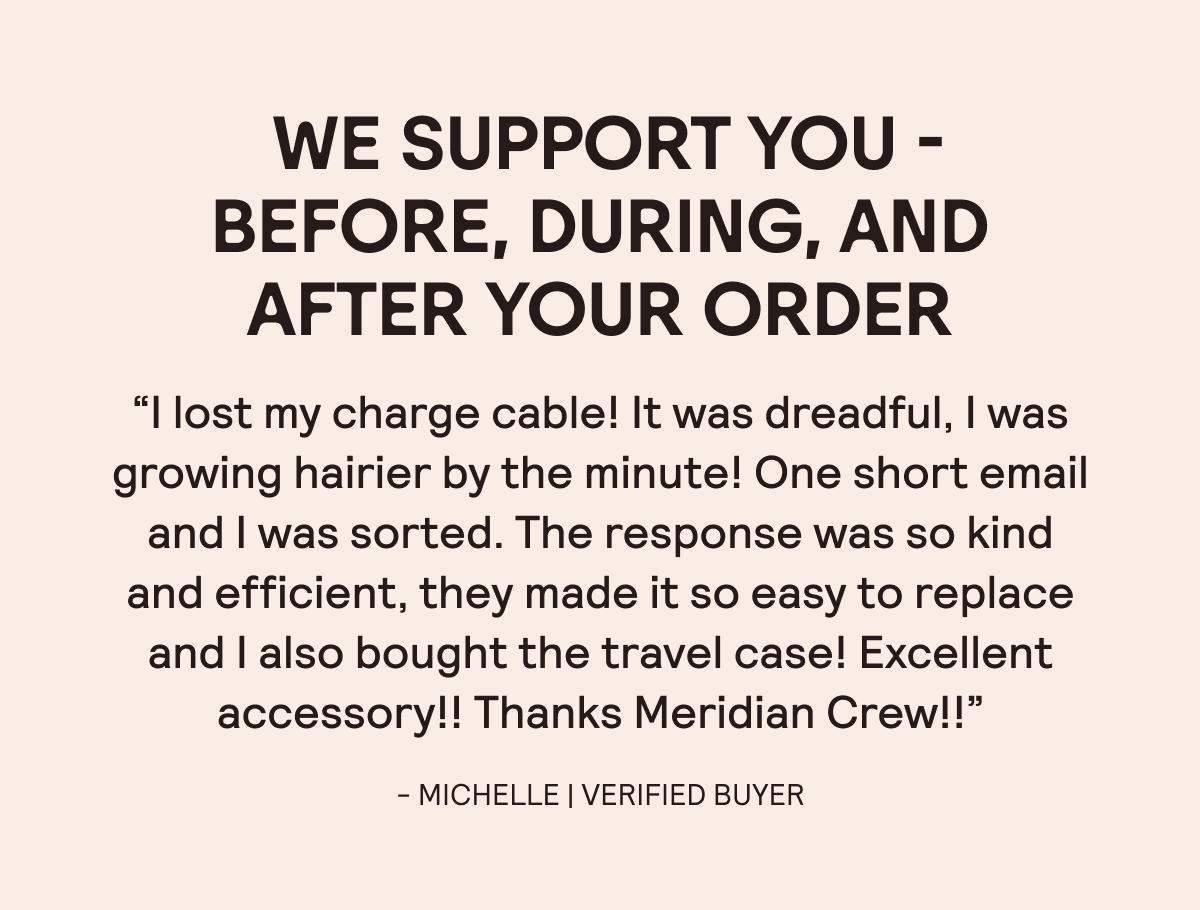 We Support You - Before, During, and After Your Order