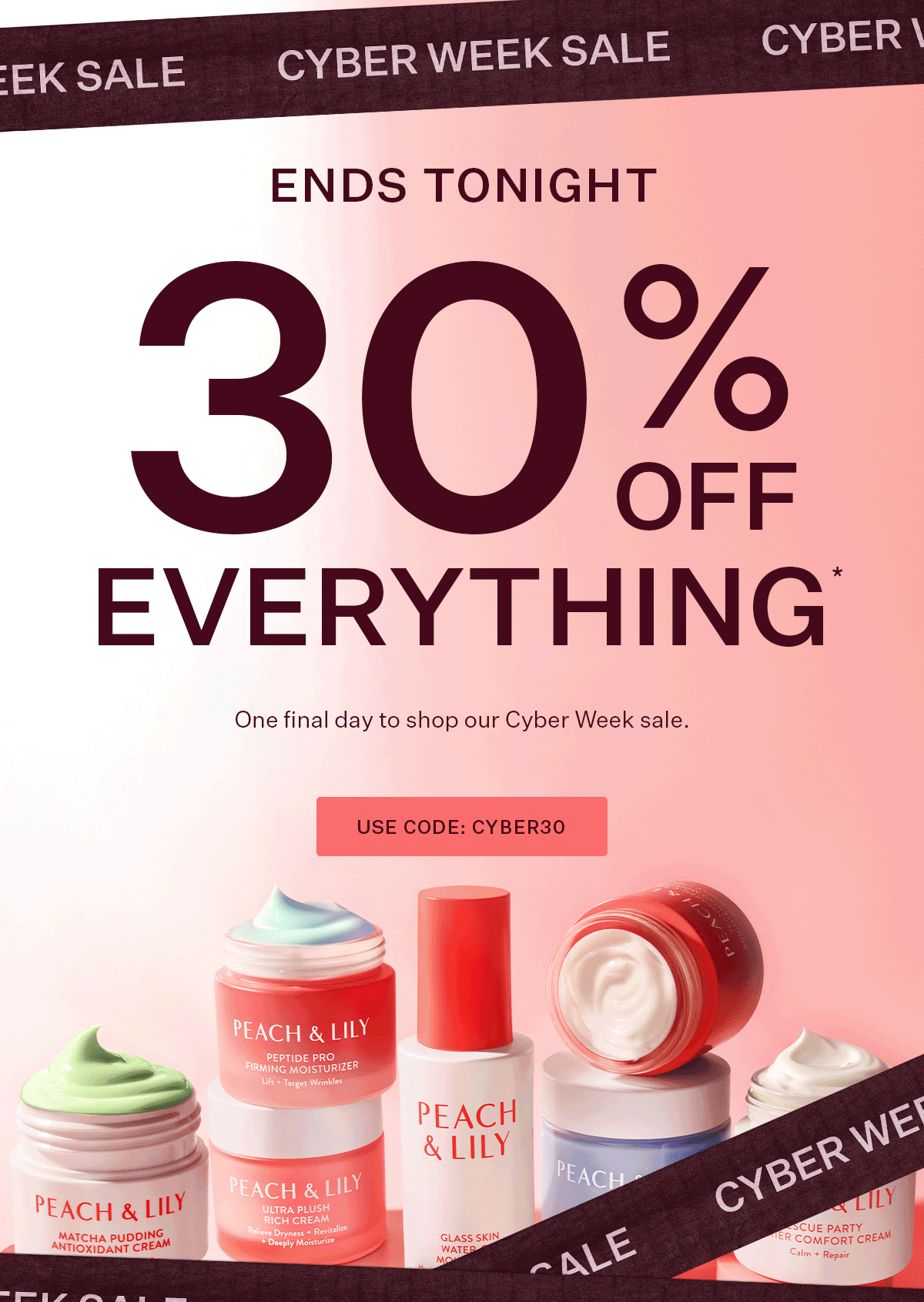 30% off everything* ends tonight!