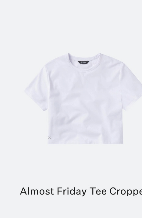Almost Friday Tee Cropped