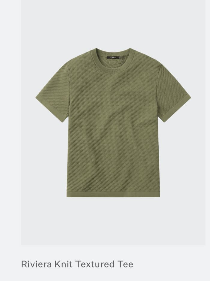 Riviera Knit Textured Tee in Capers