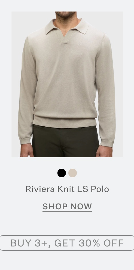 Riviera Knit Long Sleeve Polo