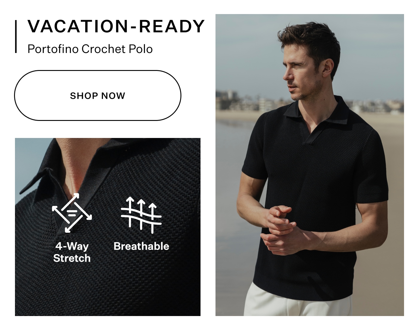 Portofino Crochet Polo