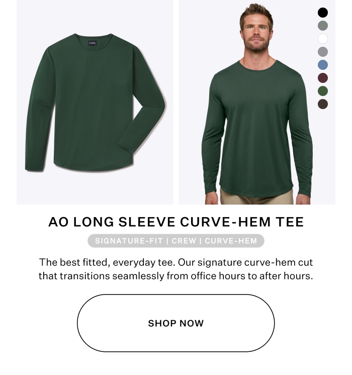 AO Long Sleeve Curve-Hem Tee