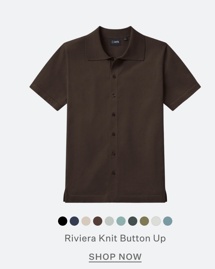 Riviera Knit Button Up in Burnt Oak