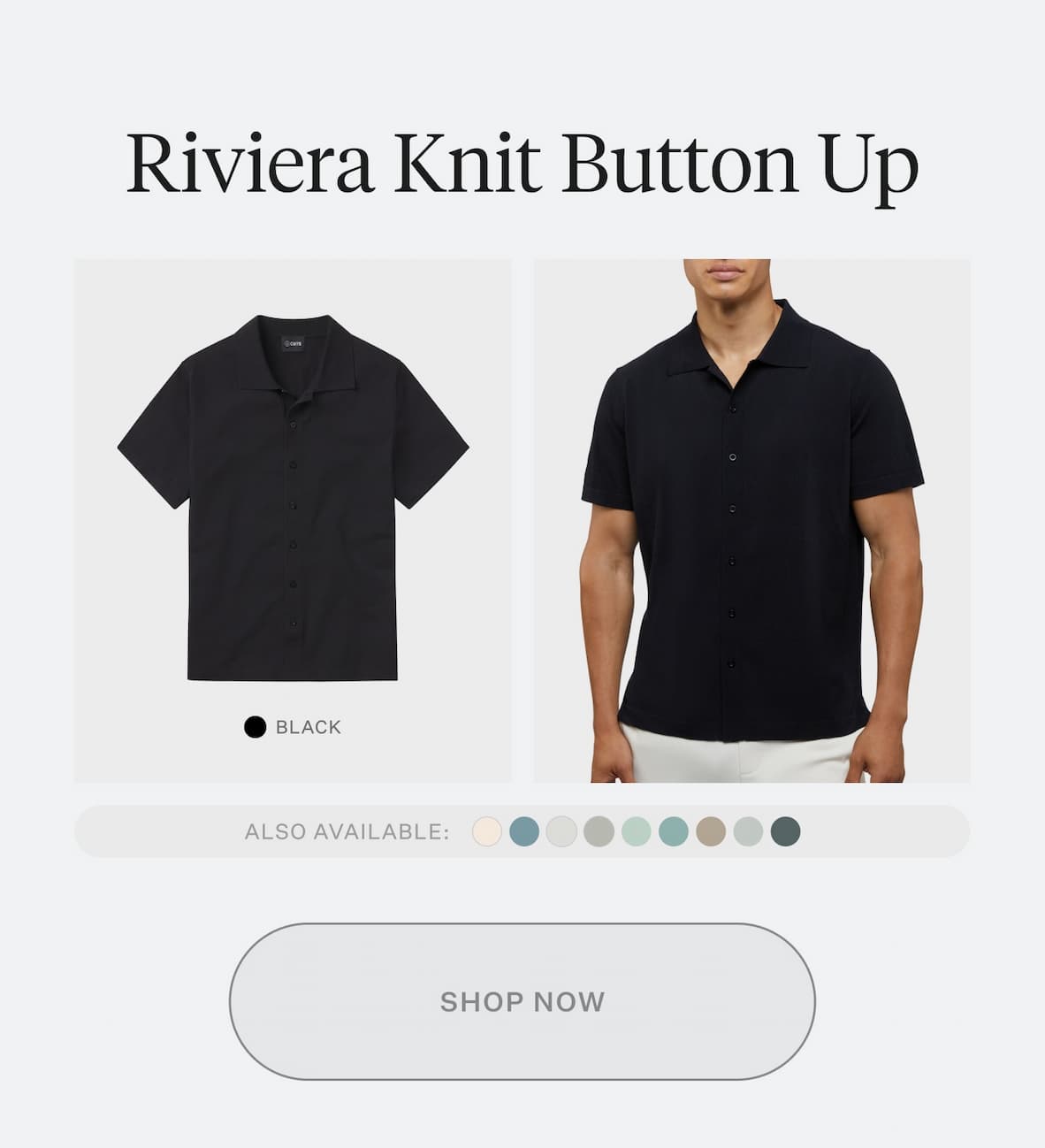 Riviera Knit Button Up