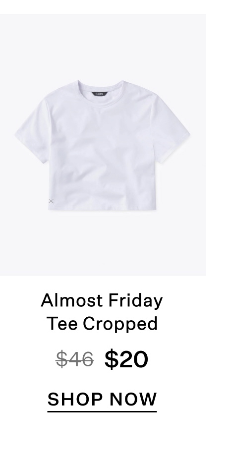 Almost Friday Tee Cropped
