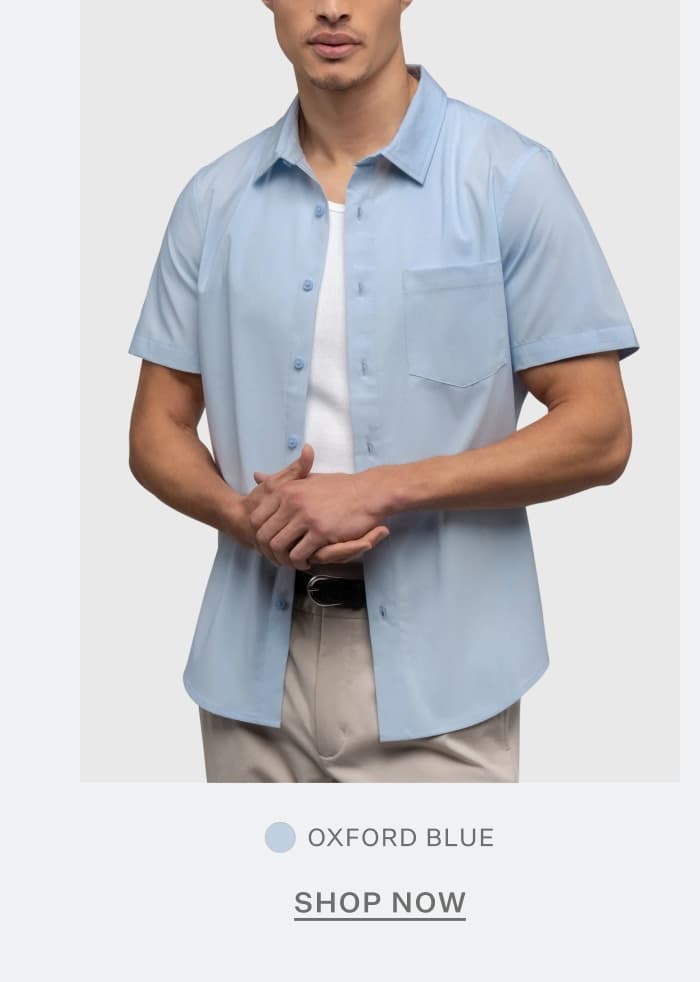 SoHo Short Sleeve Button Up in Oxford Blue