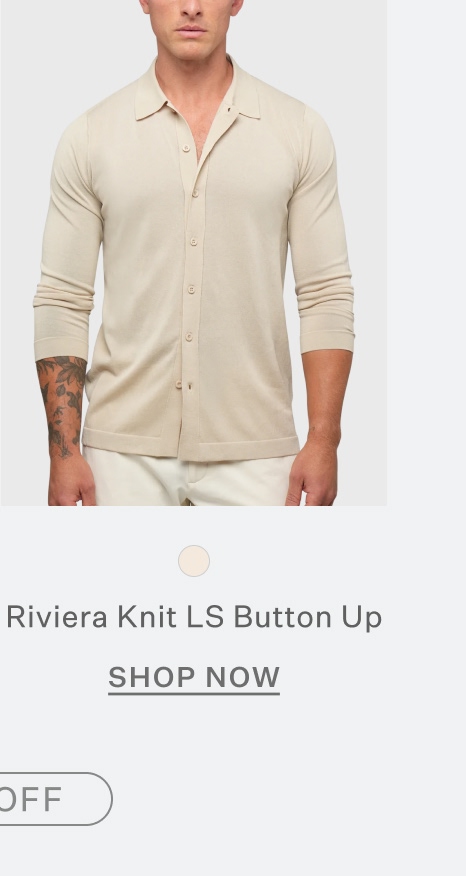 Riviera Knit Long Sleeve Button Up