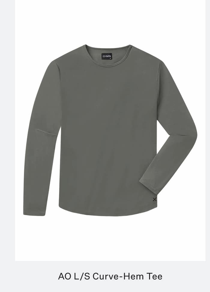 AO Long Sleeve Curve-Hem Tee