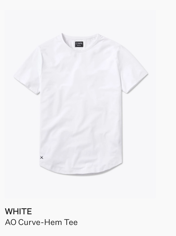 AO Curve-Hem Tee - White