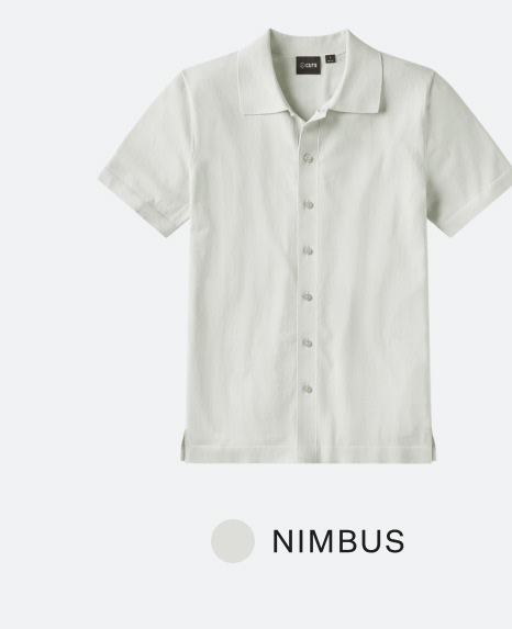 Riviera Knit Button Up - Nimbus