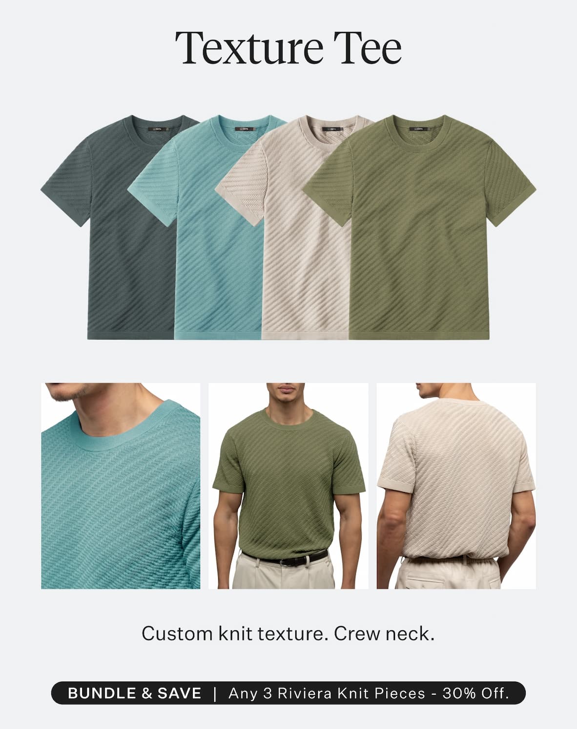 Riviera Knit Textured Tee