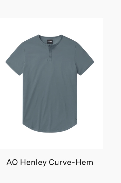 AO Henley Curve-Hem