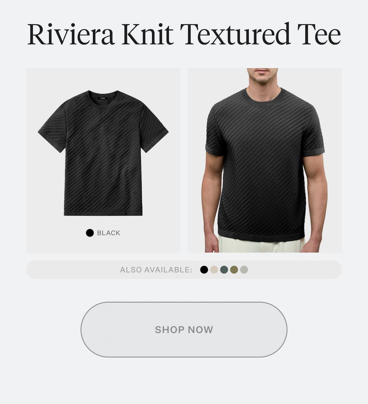 Riviera Knit Textured Tee