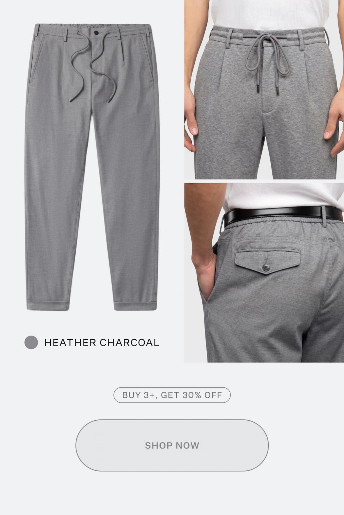 SoHo Trouser in Heather Charcoal