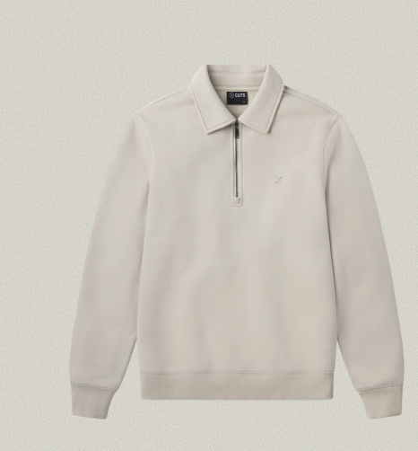 Divine Fleece Q-Zip - Parchment