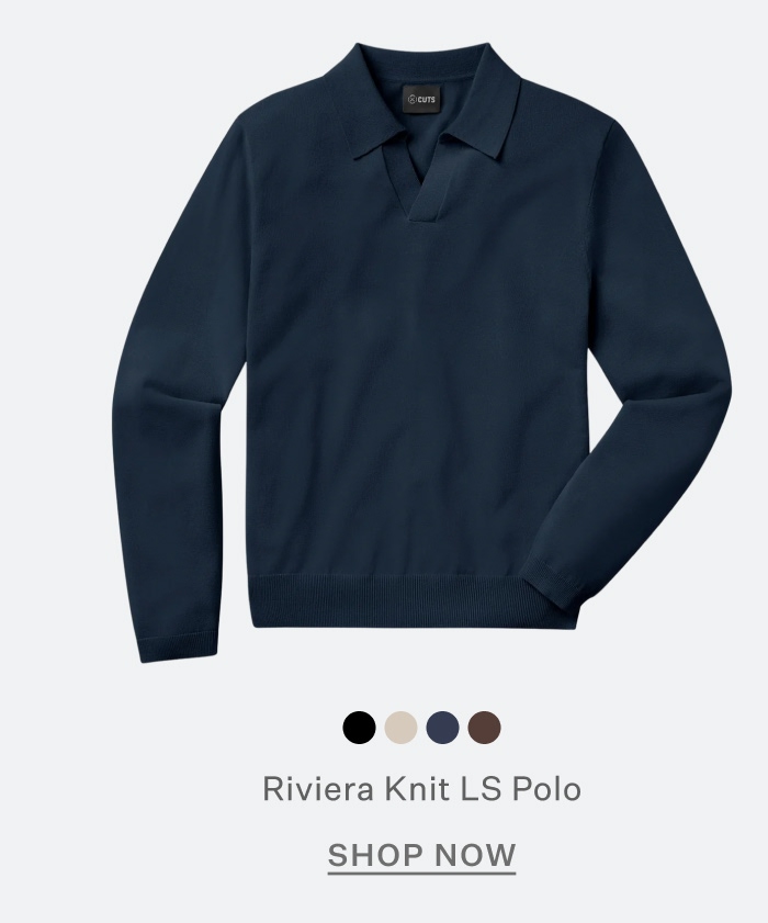 Riviera Knit Long Sleeve Polo