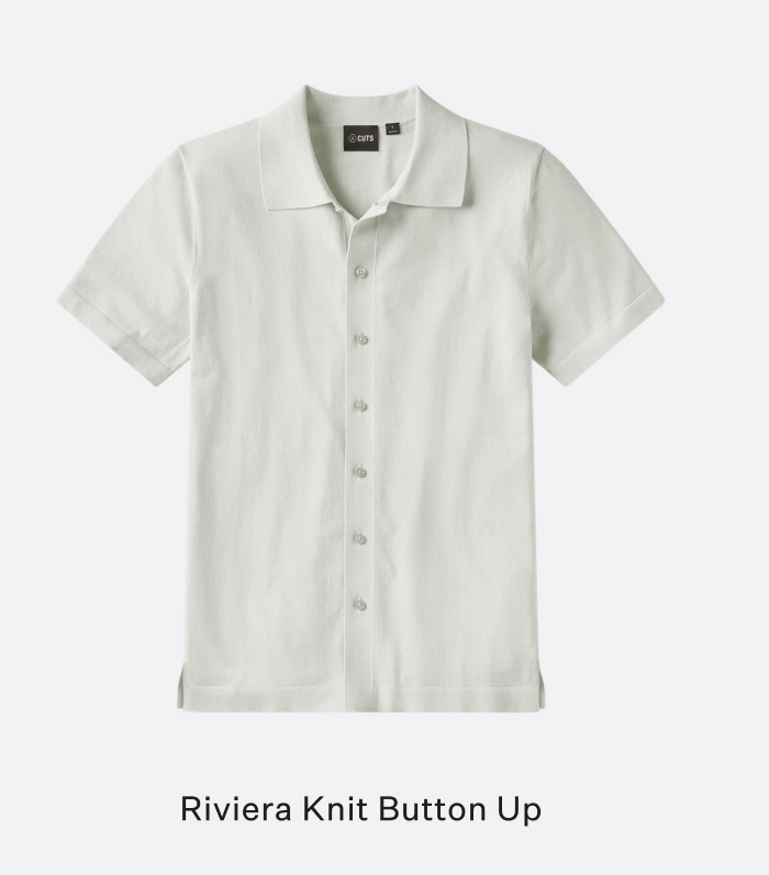 Riviera Knit Button Up - Nimbus
