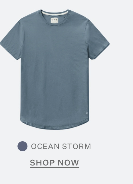 Featherlight Pima Tees in Ocean Storm