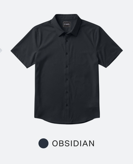 Crossover Button Up - Obsidian