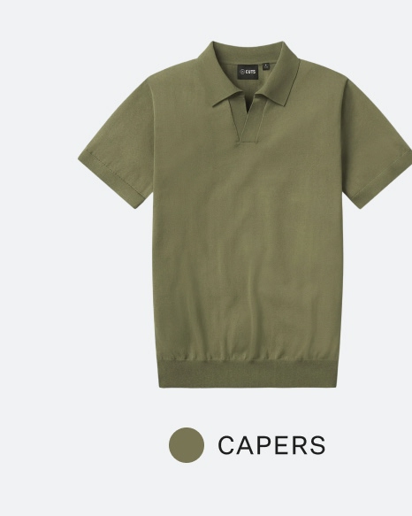 Riviera Knit Polo - Capers