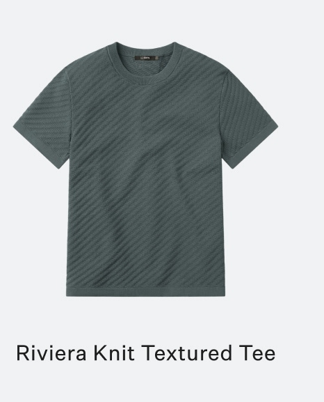 Riviera Knit Texture Tee - Urban Chic