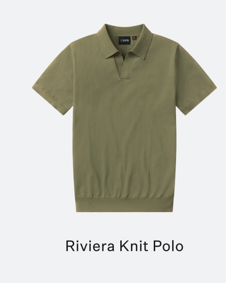 Riviera Knit Polo - Capers