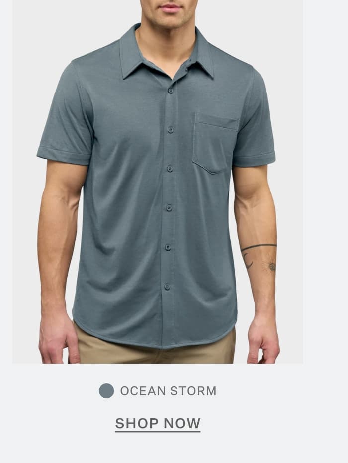 AO Button Up in Ocean Storm