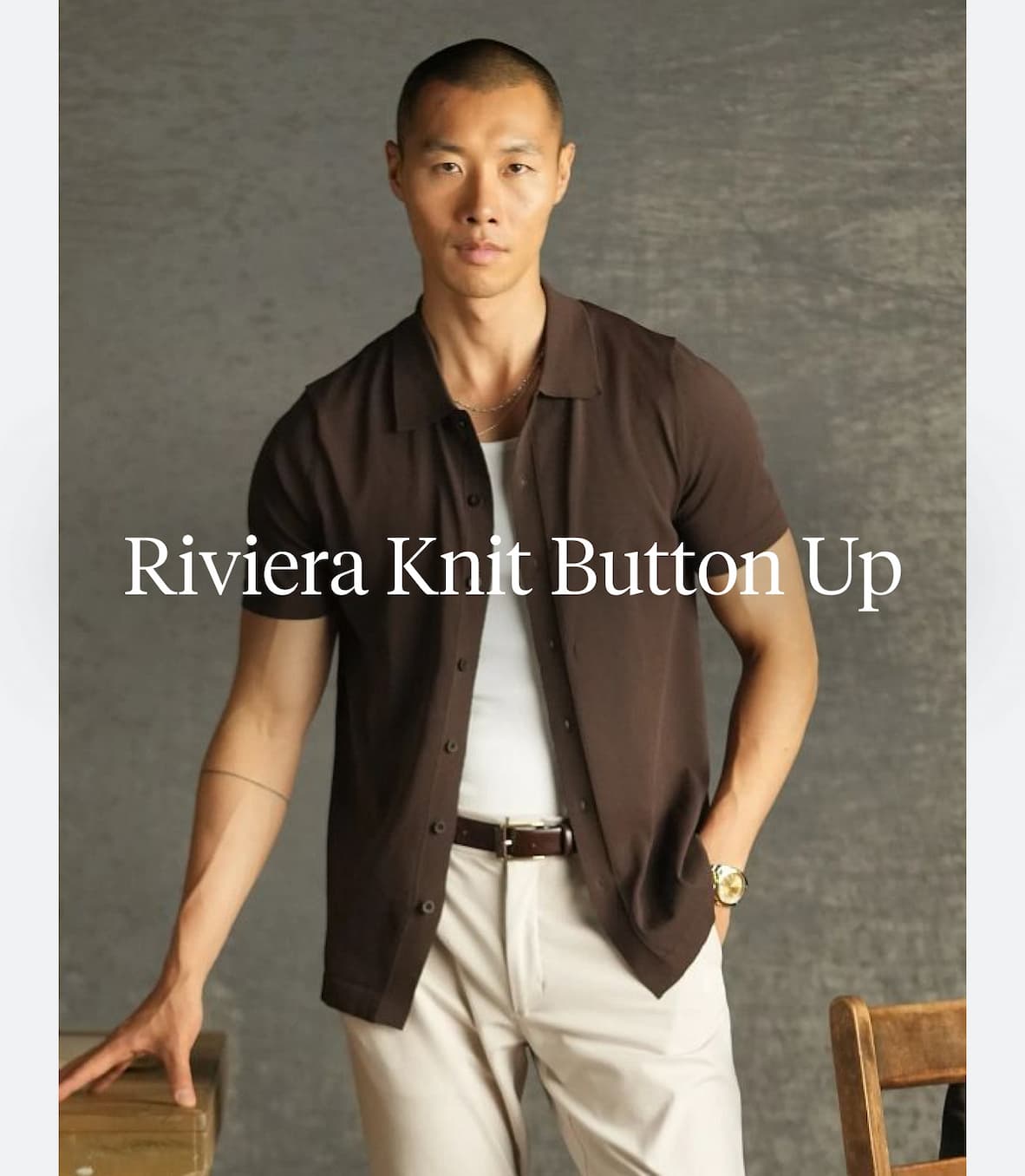 Riviera Knit Button Up