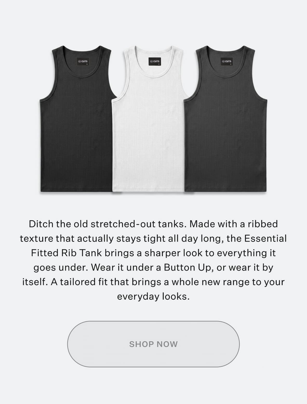 Shop Essential Fitted Rib Tank