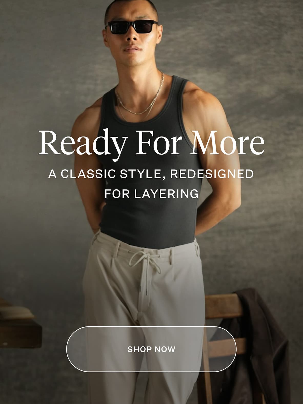 Ready For More - Essential Fitted Rib Tank