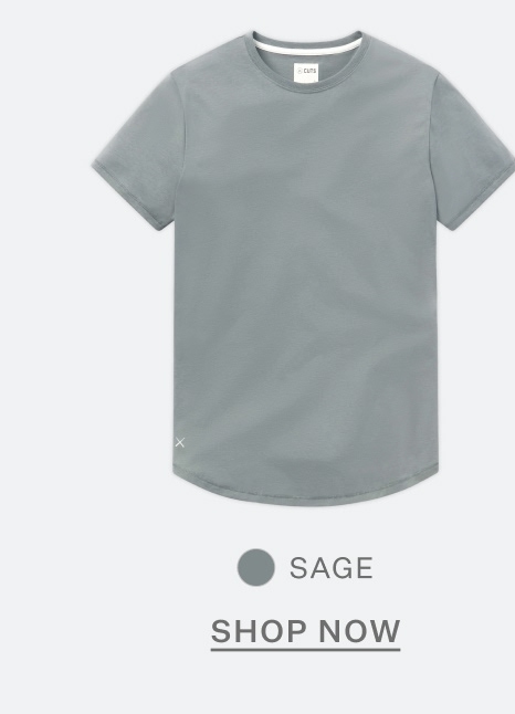 Featherlight Pima Tees in Sage