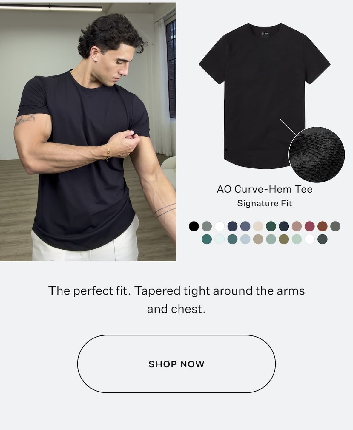 Shop AO Curve-Hem Tee