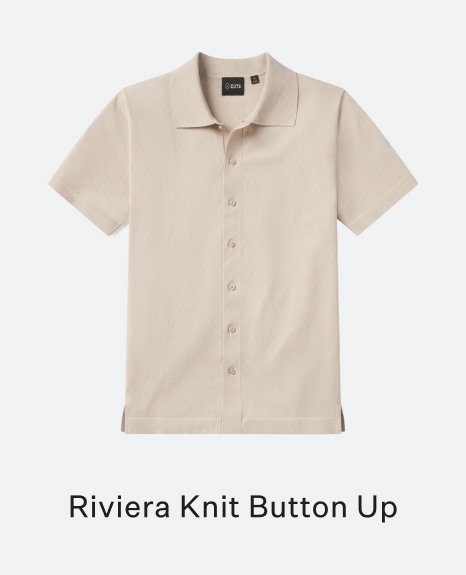 Riviera Knit Button Up - Sand Dune