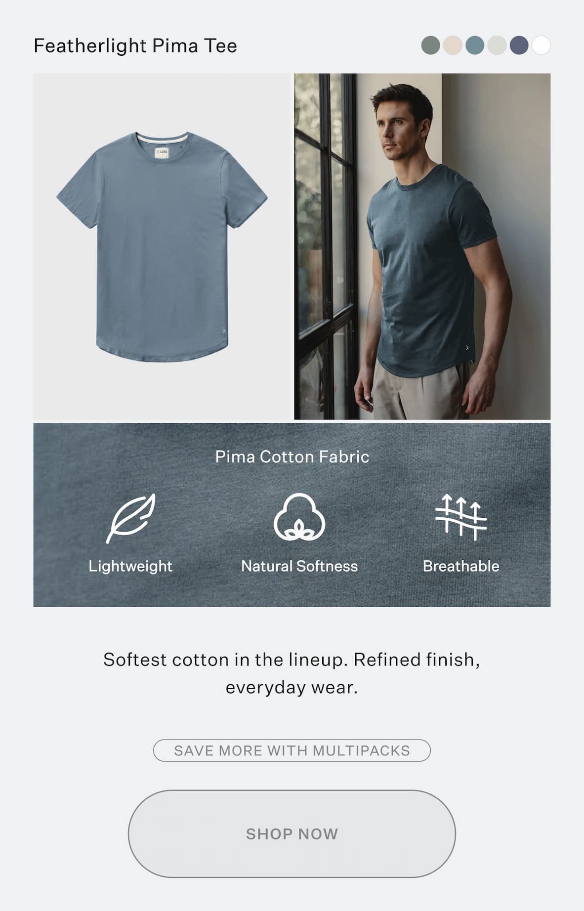Featherlight Pima Tee
