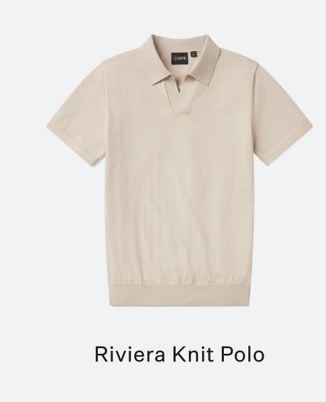 Riviera Knit Polo - Sand Dune