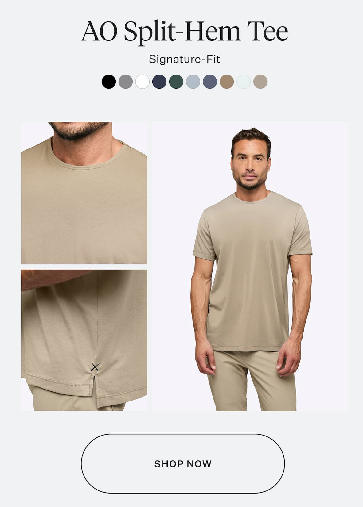 AO Split-Hem Tee - Nomad