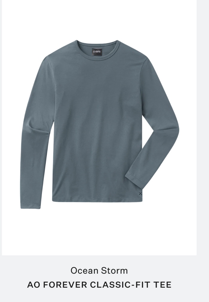 AO Forever Long Sleeve Tee - Ocean Storm