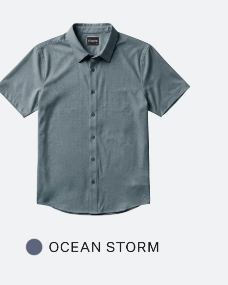 Crossover Button Up - Ocean Storm