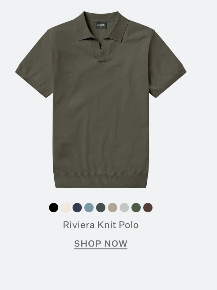 Riviera Knit Polo in Cypress