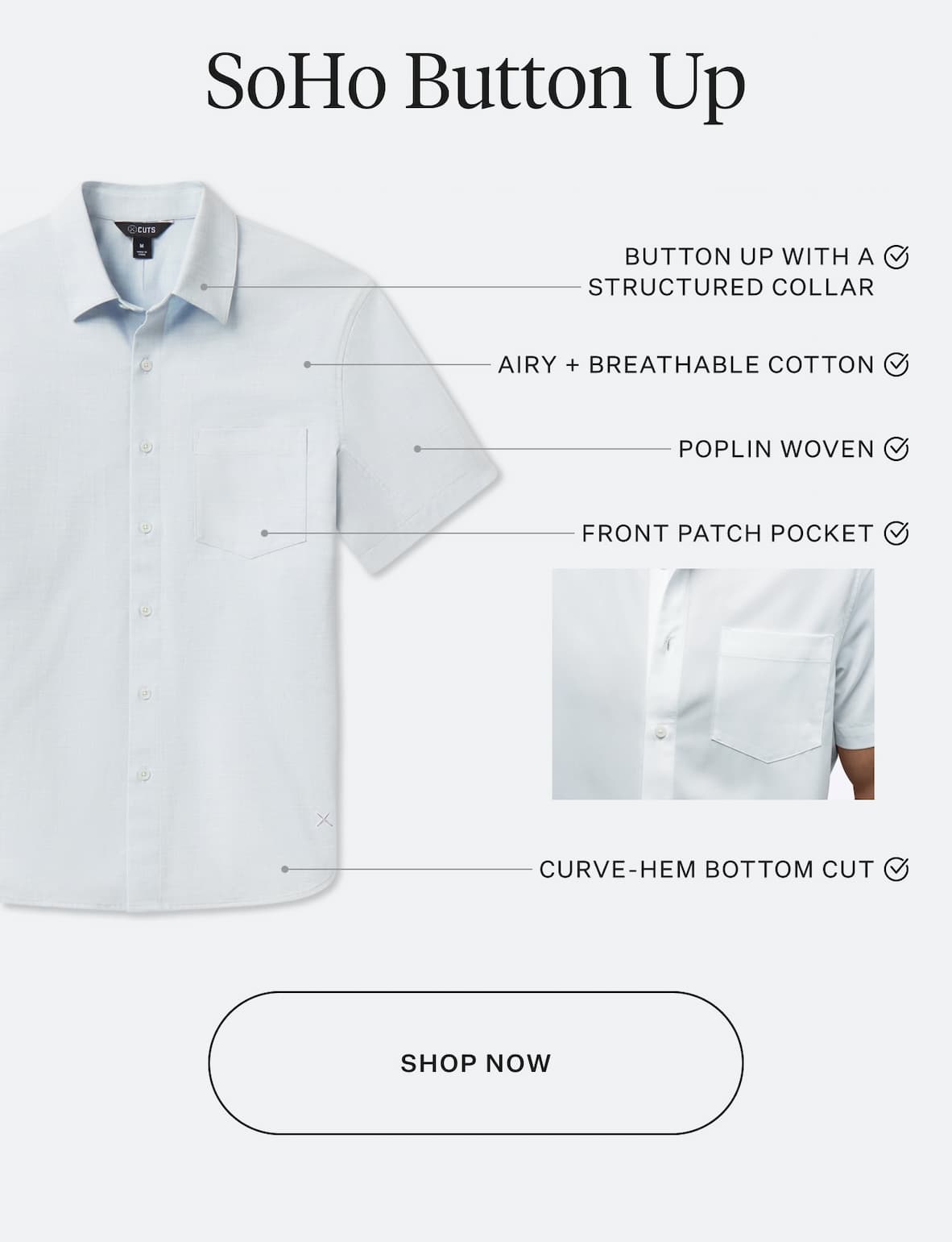 SoHo Short Sleeve Button Up